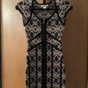 Arden B Black and Tan Bodycon Dress
